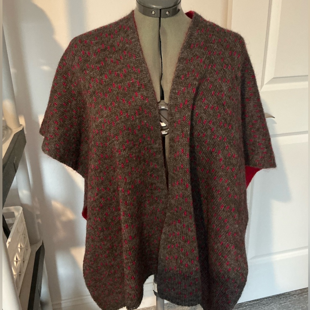 Vintage Mohair Wool Wrap Nardi & Tagliaferri Poncho, Italy Mohair Wool OS